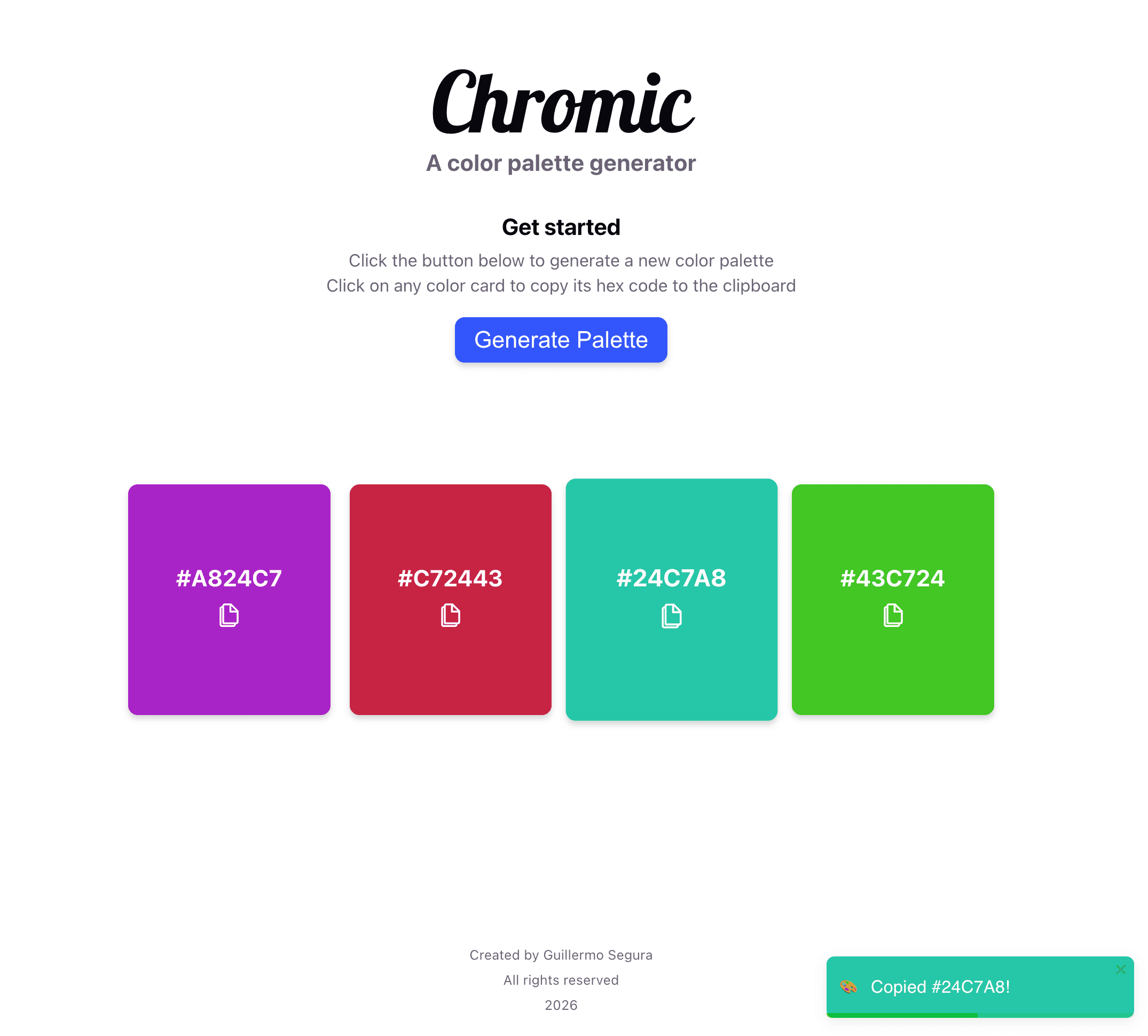 Chromic notification